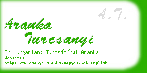 aranka turcsanyi business card